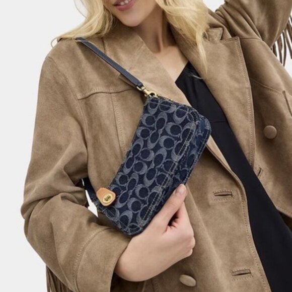 NWT COACH PENN SHOULDER BAG IN SIGNATURE DENIM CR688 - Picture 7 of 8